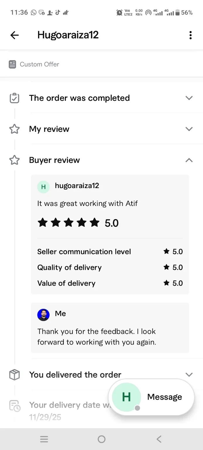Verified Fiverr review 3